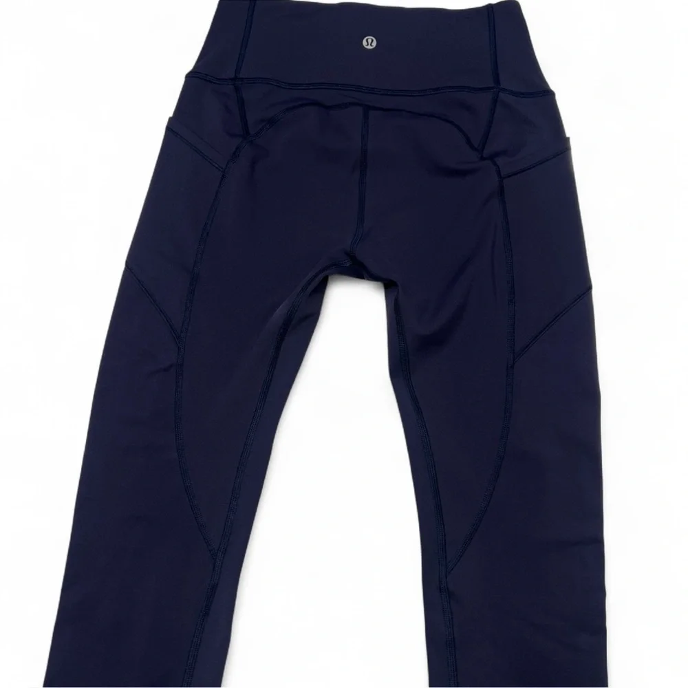 LIKE NEW -Lululemon All The Right Places Crop II Deep Indigo - Picture 13 of 15